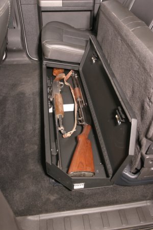 Ford F-250 Super Duty Underseat Lockbox - Rear - Tuffy Products - Standard Key - Black - `03-`16